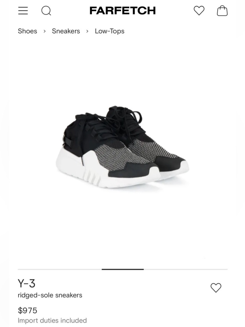 Y-3 YOHI YAMAMOTO SS25 Ridged-sole adidas knit SNEAKERS shoes black white 11.5